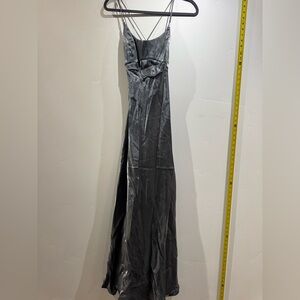 Chic Silver Maxi Dress